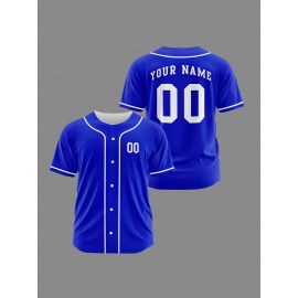 [Polyester Jersey] 100% Polyester Customizable Youngsters Baseball Jersey | Breathable & Washable, All-Over Print, Loose Fit, Sports & Casual Style for Boys & Girls - Perfect for Parties, Beach, Festive Occasions, Party Attire|Sporty Outfit