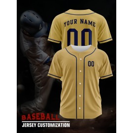 [Polyester Jersey] 100% Polyester Customizable Youngsters Baseball Jersey | Breathable & Washable, All-Over Print, Loose Fit, Sports & Casual Style for Boys & Girls - Perfect for Parties, Beach, Festive Occasions, Party Attire|Sporty Outfit