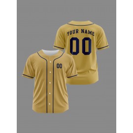 [Polyester Jersey] 100% Polyester Customizable Youngsters Baseball Jersey | Breathable & Washable, All-Over Print, Loose Fit, Sports & Casual Style for Boys & Girls - Perfect for Parties, Beach, Festive Occasions, Party Attire|Sporty Outfit