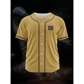 [Polyester Jersey] 100% Polyester Customizable Youngsters Baseball Jersey | Breathable & Washable, All-Over Print, Loose Fit, Sports & Casual Style for Boys & Girls - Perfect for Parties, Beach, Festive Occasions, Party Attire|Sporty Outfit