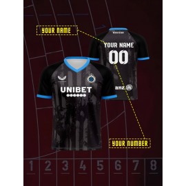 [Customizable Football Jersey] Customizable Kids Football Jersey, Polyester V-Neck Top | Personalized Name & Number, Preppy Sports Casual Streetwear, All-Over Print Knit Fabric, Regular Fit for Boys & Girls | Ideal for Spring/Summer/Fall Parties & Beach