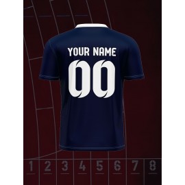 [Customizable Soccer Jersey] Comfort Fit Customizable Youngsters' Soccer Jersey | V-Neck, Name & Number, Perfect for Sports & Casual Wear