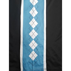 Youngsters' Retro Embroidered Basketball Jersey - Black & Blue, Classic Sportswear with 