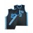 Youngsters' Retro Embroidered Basketball Jersey - Black & Blue, Classic Sportswear with