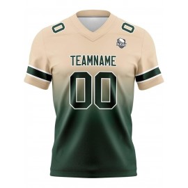 Customizable Women'S Football Jersey - Personalized Name, Number & Logo, Comfort Fit for Sports, Training & Casual Wear, Summer V-Neck T-Shirt with Bold Yellow & Red Design, Football Jersey, Nonelastic Fabric