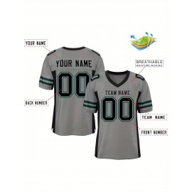 Custom Mesh Football Jersey - Personalized Practice Jerseys for Women, Stitched and Printed Name& Number, Lightweight& Breathable for Training and Games