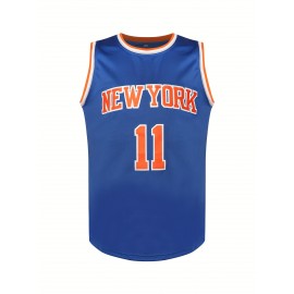 Men's & Women's Embroidered 'NEW BRUNSON 11' Basketball Jersey - 100% Polyester Crew Neck Tank Top, Loose Fit Sleeveless Athletic Shirt for Sports Training, Summer Workouts & Casual Wear (S-3XL)