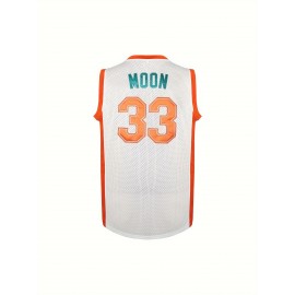 FLINT TROPICS #33 Embroidery Design Men'S Basketball Jersey, Retro Breathable Round-neck Sleeveless Sports Training Uniform, Summer Party And Street
