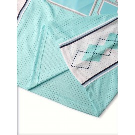 Stitched #23 Blue Basketball Jersey, Breathable, Sleeveless, Embroidered Uniform Shirt For Men, Perfect For Sports & Outdoor Activities