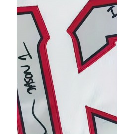 Men's #13 Embroidered Basketball Jersey Tank Top - Breathable Polyester, Round Neck, White with Blue & Red Accents, Sizes S-3XL, Perfect for Sports, Casual Wear, and Summer Activities