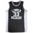 Men's #33 Embroidered Basketball Jersey - Black & White, Breathable Sleeveless V-Neck Sports Shirt for Parties, Outdoor Activities & Team Sports