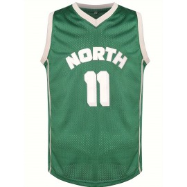 Stitched #11 Mens Green Basketball Jersey, Breathable, Sleeveless, Embroidered Uniform Shirt For Men, Perfect For Sports & Outdoor Activities