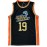 Men's Brick Lakers #19 Basketball Tank Top - Black & Orange Embroidered Sports Jersey, Breathable Polyester for Training, Competition, and Casual Wear, Casual Wear Jersey | Sporty Look | Embroidered Details, Basketball Jersey