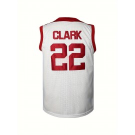 1pc Men'S Basketball Jersey - Polyester V-Neck Sweatshirt with Embroidered Letter and Number, Slight Stretch Knit Fabric, Loose Fit for Sports, Parties, Halloween - Four Seasons Adult Athletic Top