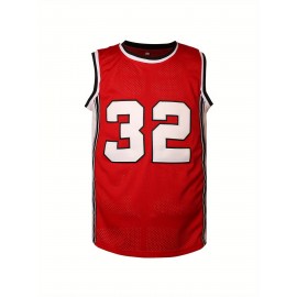 Men's #32 Red Basketball Jeresys Stitched Name And Number S-3XL