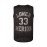 Men's #33 Embroidered Black Basketball Jersey - Breathable Polyester, V-Neck, Machine Washable - Perfect for Sports & Parties