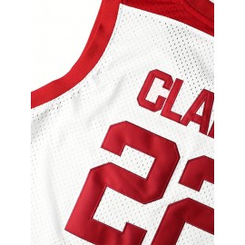 All Stitched 22 White Basketball Jersey, Breathable, Sleeveless, Embroidered Uniform Shirt For Men, Perfect For Sports & Outdoor Activities