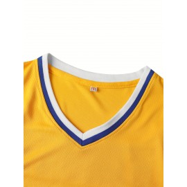 Mens Stitched 22 Yellow Basketball Jersey, Breathable, Sleeveless, Embroidered Uniform Shirt For Men, Perfect For Sports & Outdoor Activities