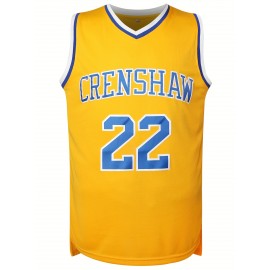 Mens Stitched 22 Yellow Basketball Jersey, Breathable, Sleeveless, Embroidered Uniform Shirt For Men, Perfect For Sports & Outdoor Activities