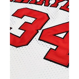 Stitched #34 Mens Basketball Jersey, Breathable, Sleeveless, Embroidered Uniform Shirt For Men, Perfect For Sports & Outdoor Activities