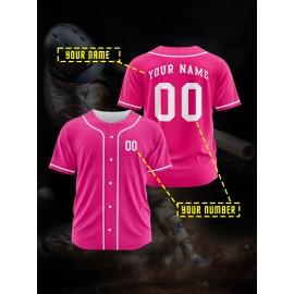 [Polyester Jersey] 100% Polyester Customizable Youngsters Baseball Jersey | Breathable & Washable, All-Over Print, Loose Fit, Sports & Casual Style for Boys & Girls - Perfect for Parties, Beach, Festive Occasions, Party Attire|Sporty Outfit